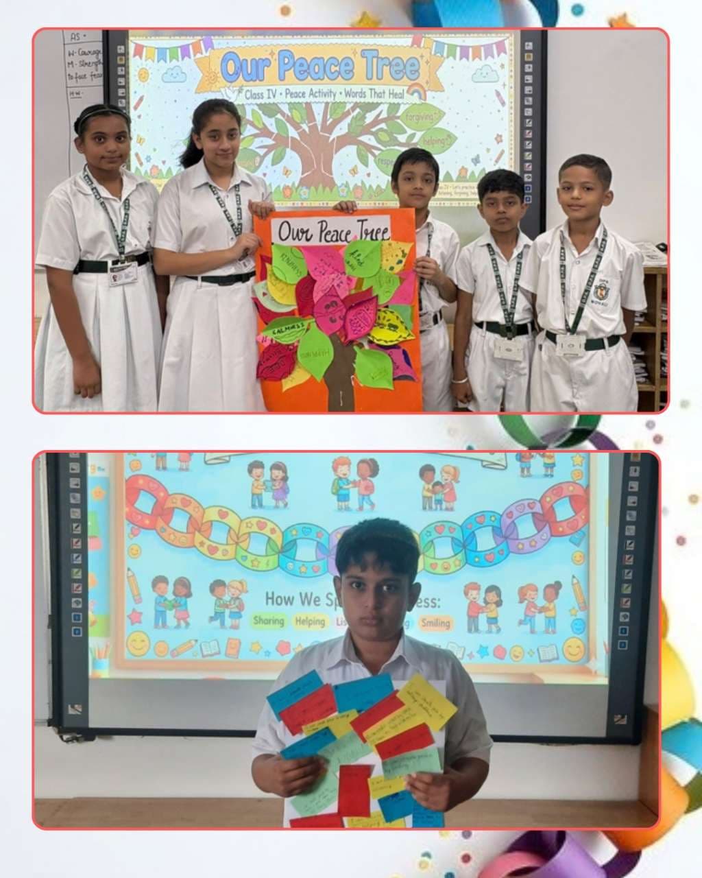 Classes III–V crafted a Kindness Chain