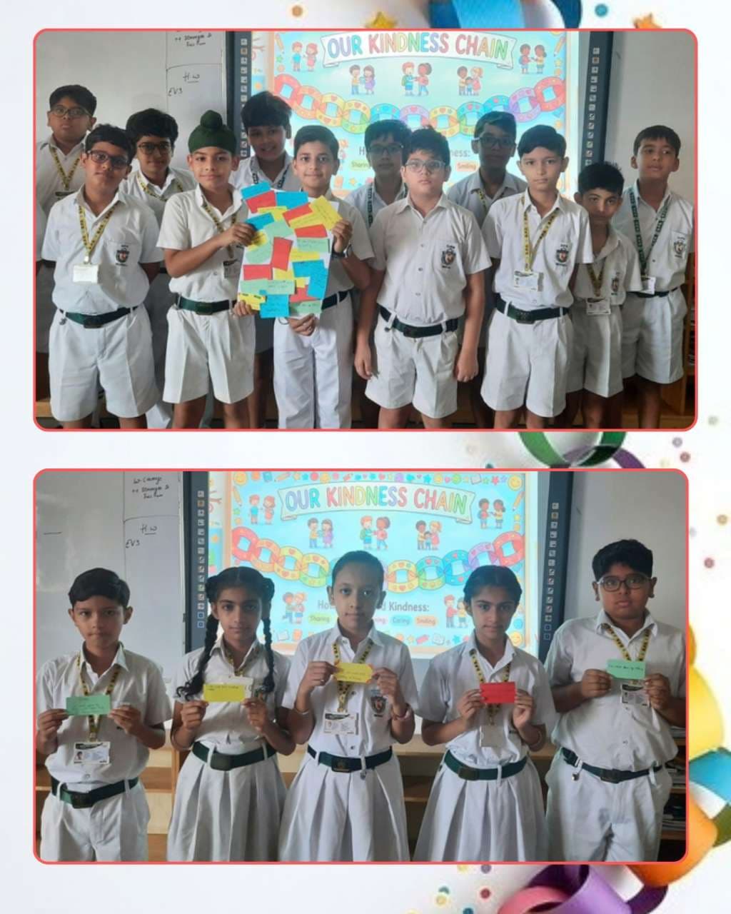 Classes III–V crafted a Kindness Chain
