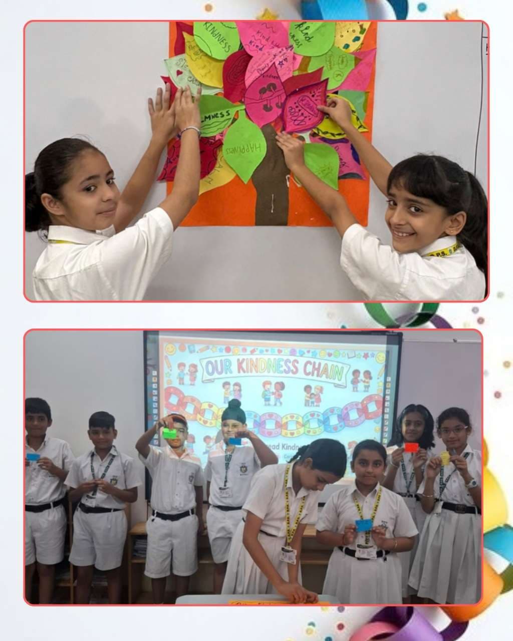 Classes III–V crafted a Kindness Chain