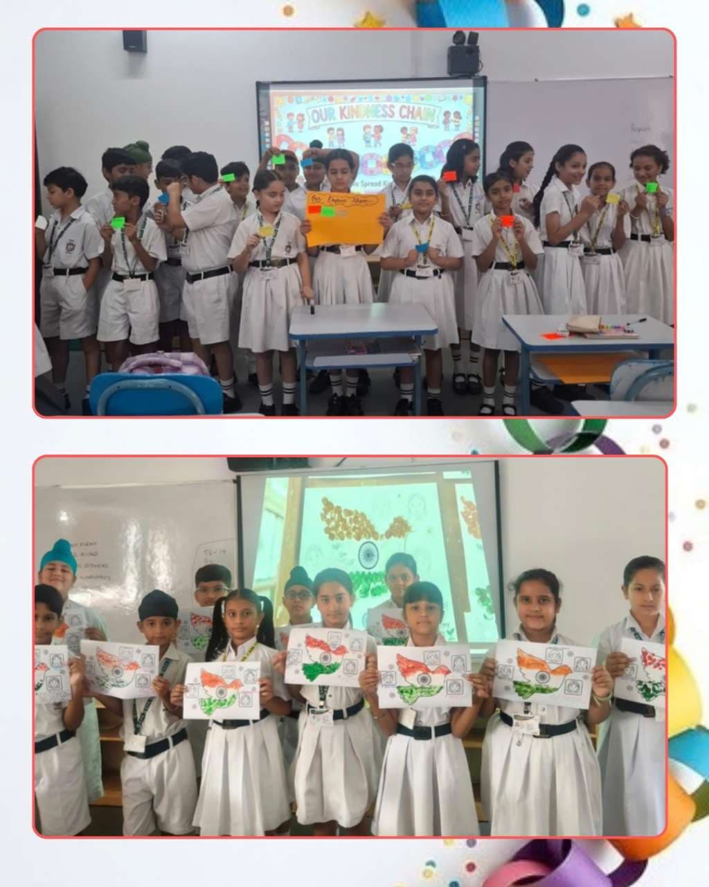 Classes III–V crafted a Kindness Chain