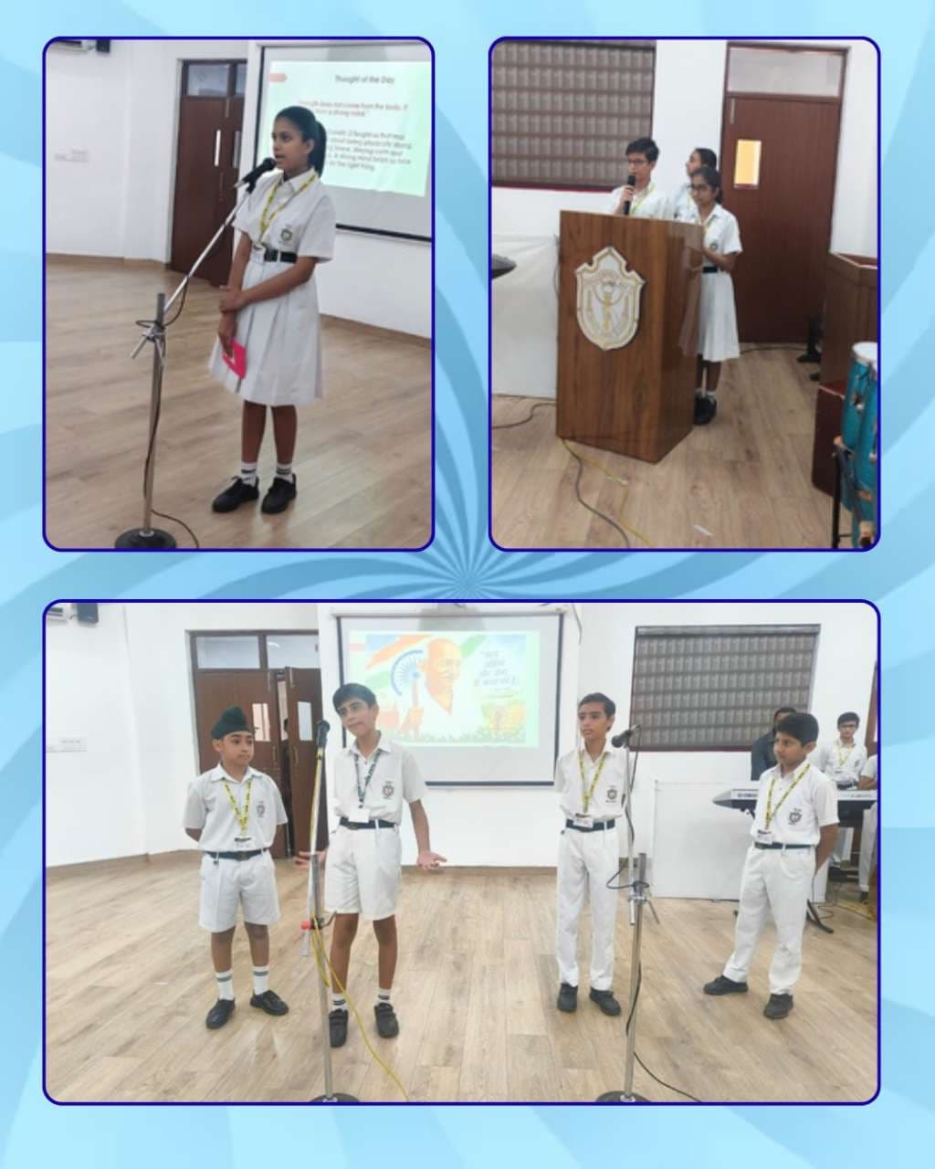 Class VII-A commemorated Gandhi Jayanti
